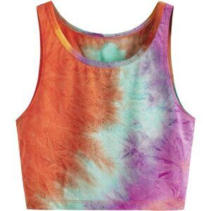 Womens sleeveless graphic crop top crewneck summer tank top casual festival shir